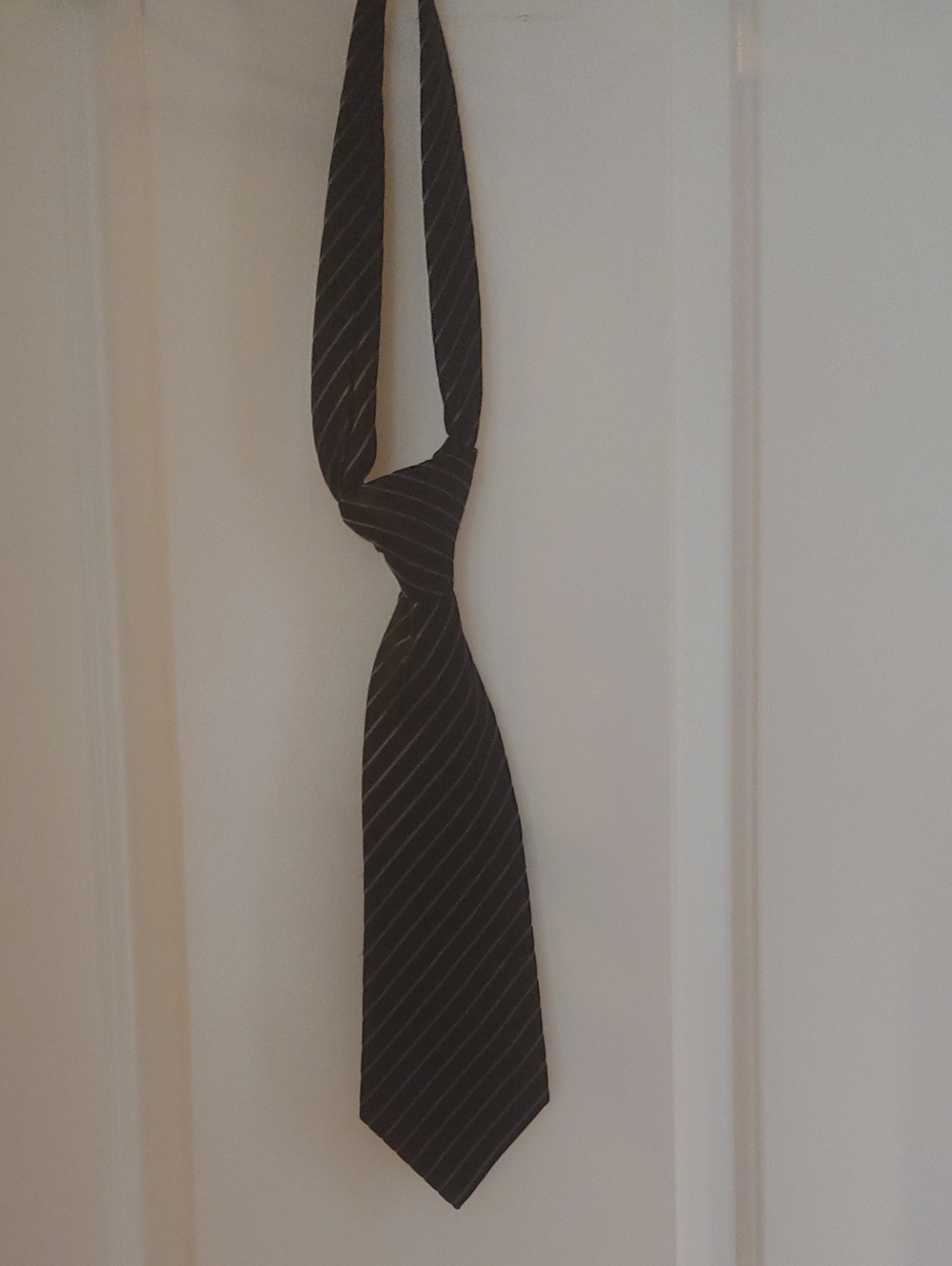Classic Black Pinstripe Men’s Tie